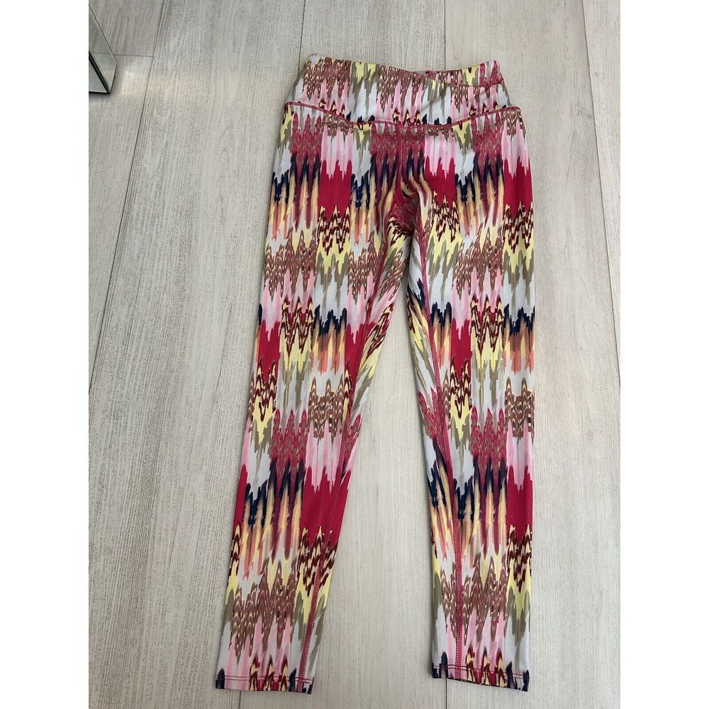Free People Movement High Rise Wrap Lose Control Leggings‎ Pink Multicolor Sz S